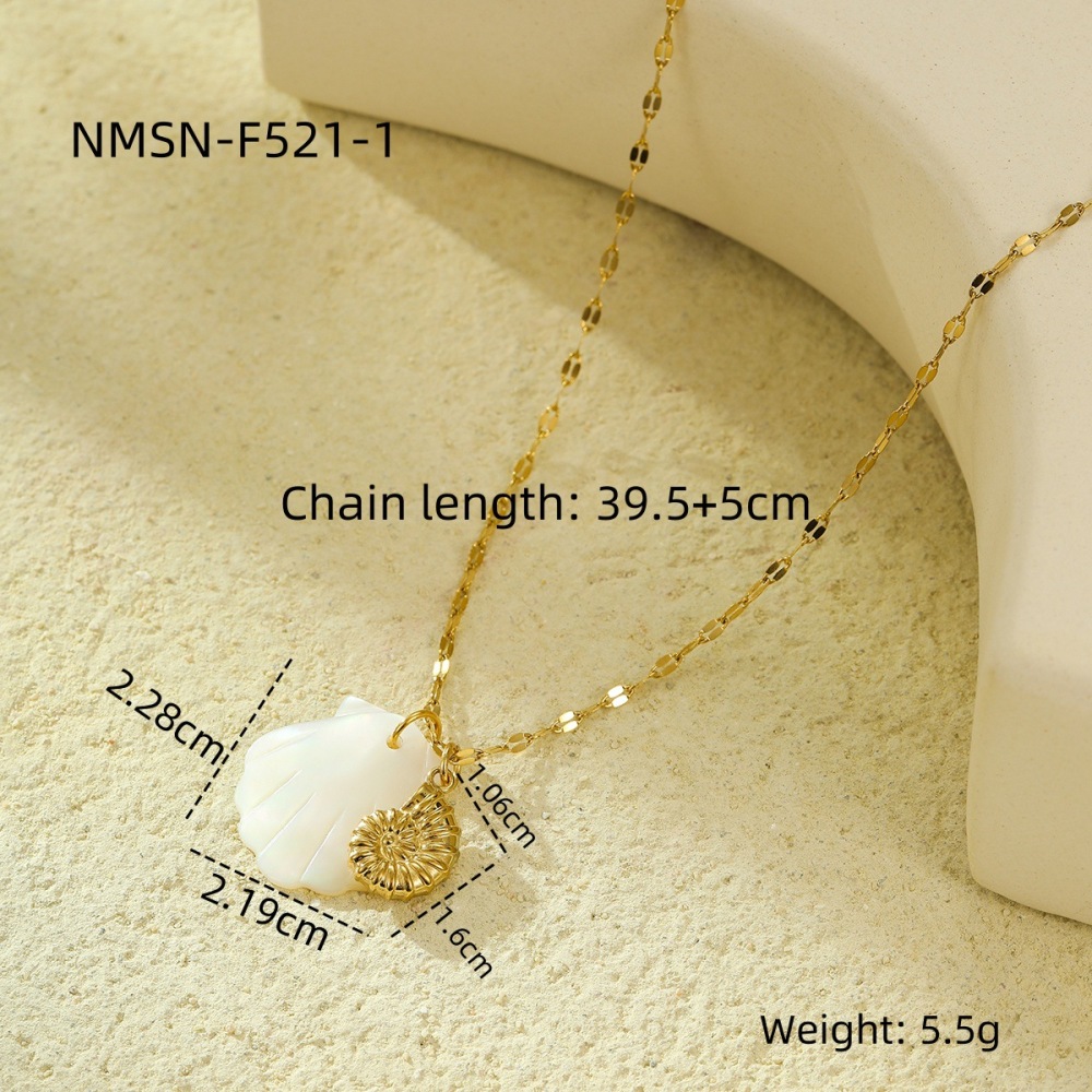 Design shell beach style ocean series pendant necklace clavicle chain