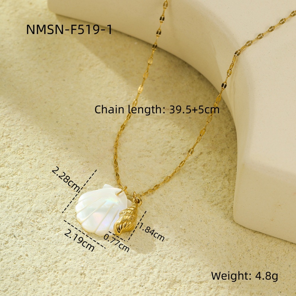 Design shell beach style ocean series pendant necklace clavicle chain