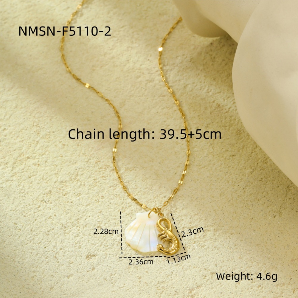 Design shell beach style ocean series pendant necklace clavicle chain
