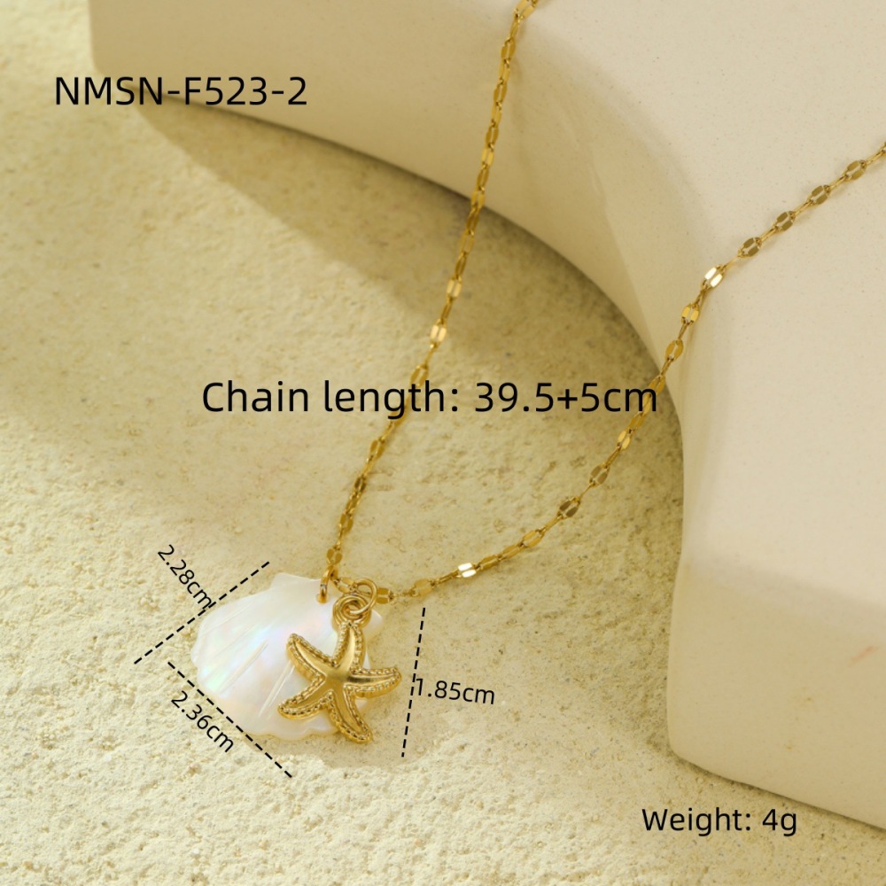Design shell beach style ocean series pendant necklace clavicle chain