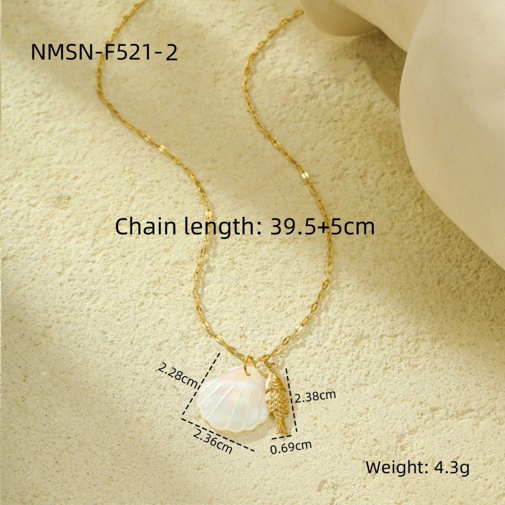 Design shell beach style ocean series pendant necklace clavicle chain