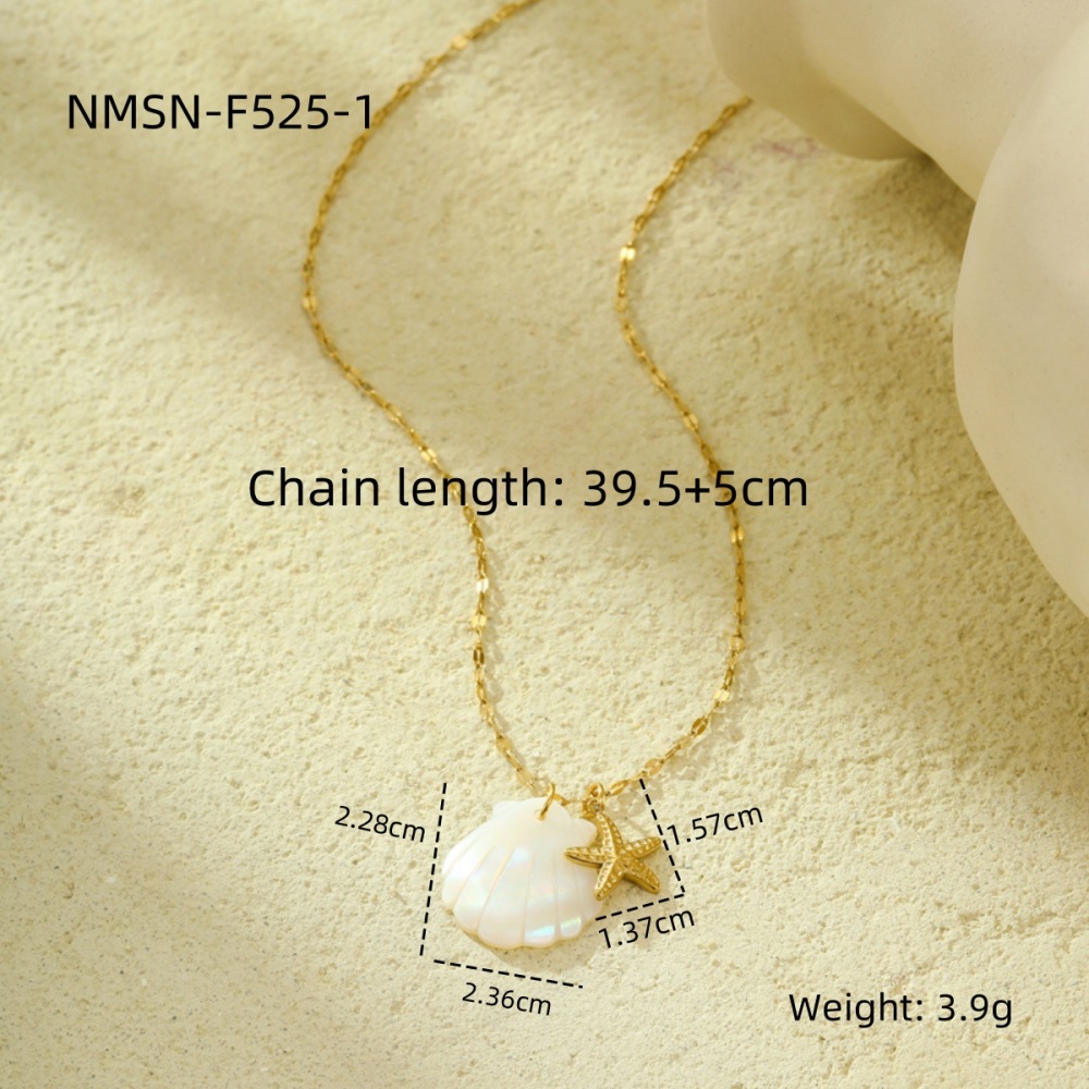 Design shell beach style ocean series pendant necklace clavicle chain