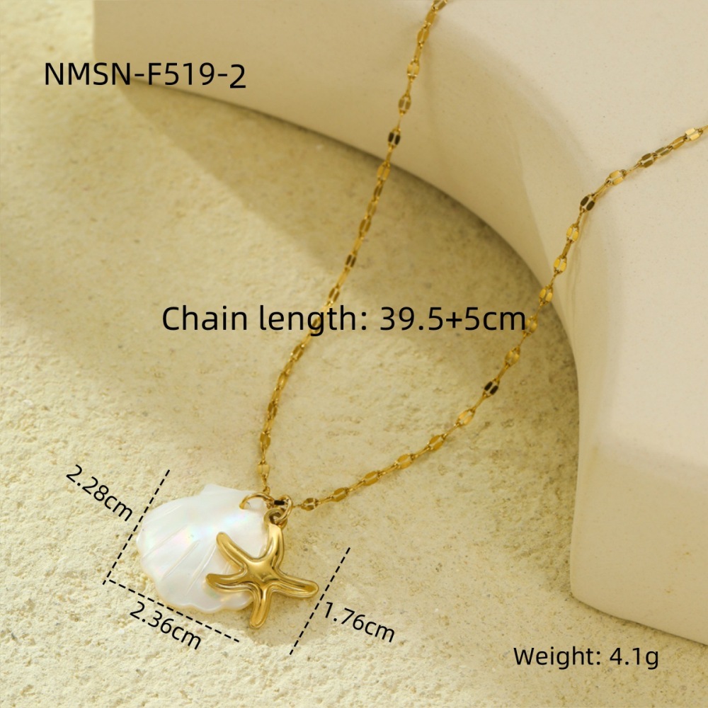 Design shell beach style ocean series pendant necklace clavicle chain