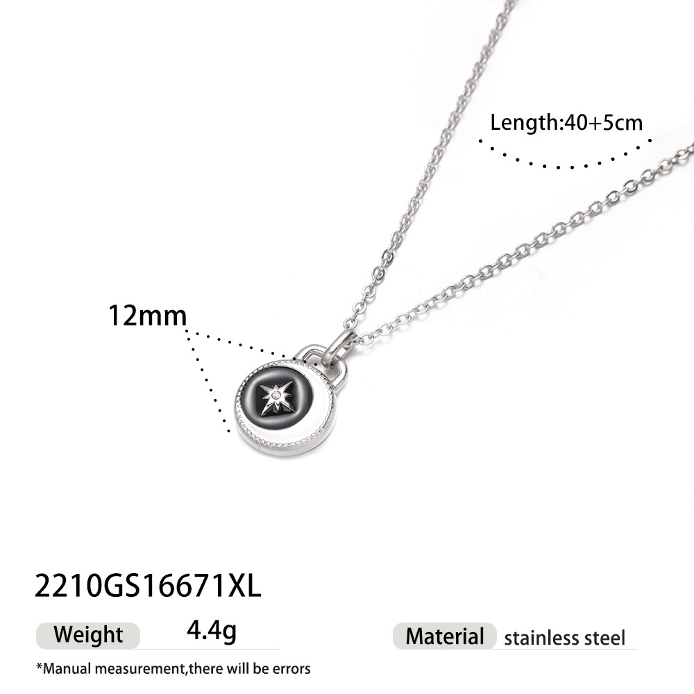 Stainless steel necklace stacking high-end niche pendant minimalist clavicle chain