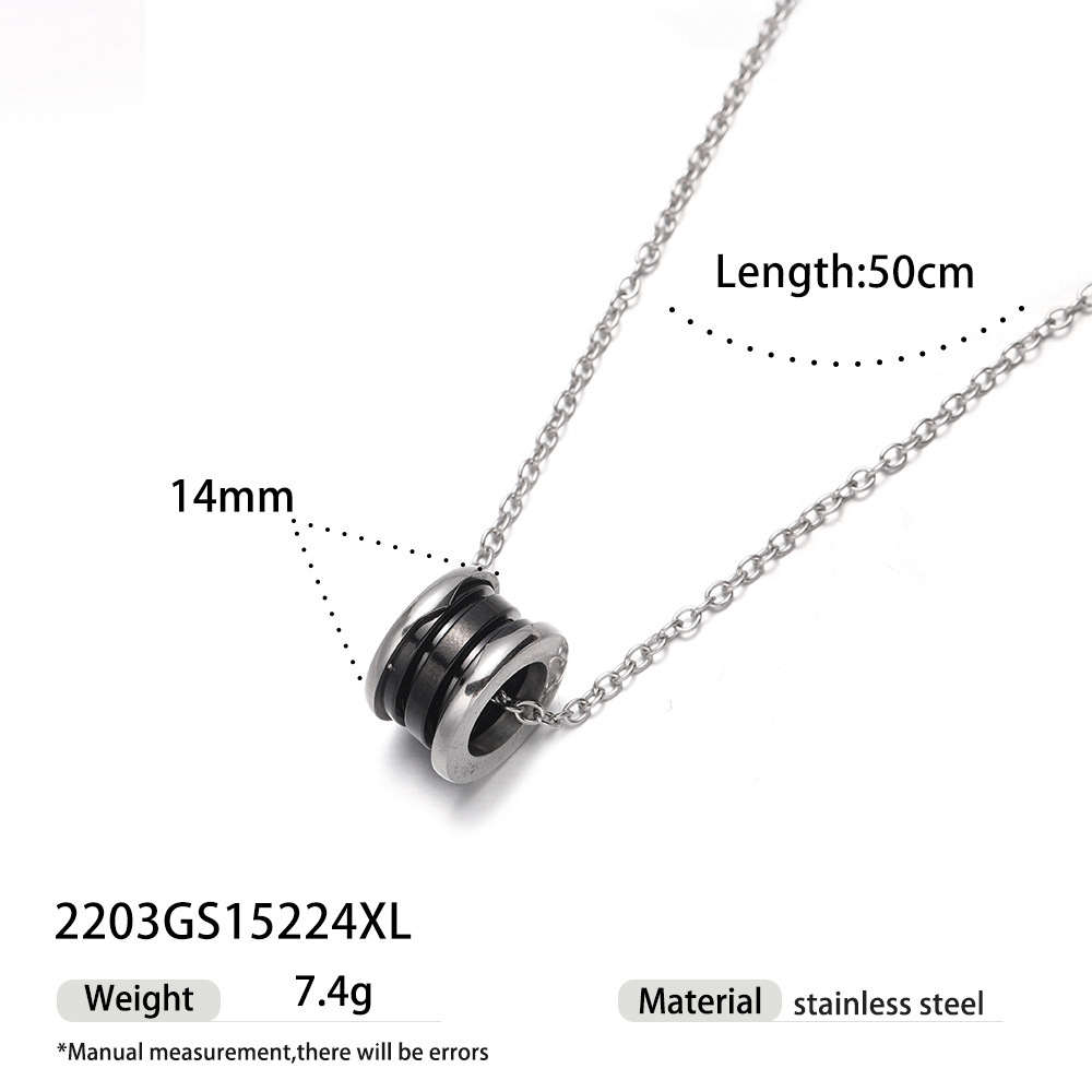 Stainless steel necklace stacking high-end niche pendant minimalist clavicle chain