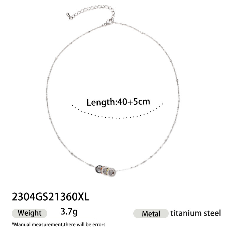 Stainless steel necklace stacking high-end niche pendant minimalist clavicle chain