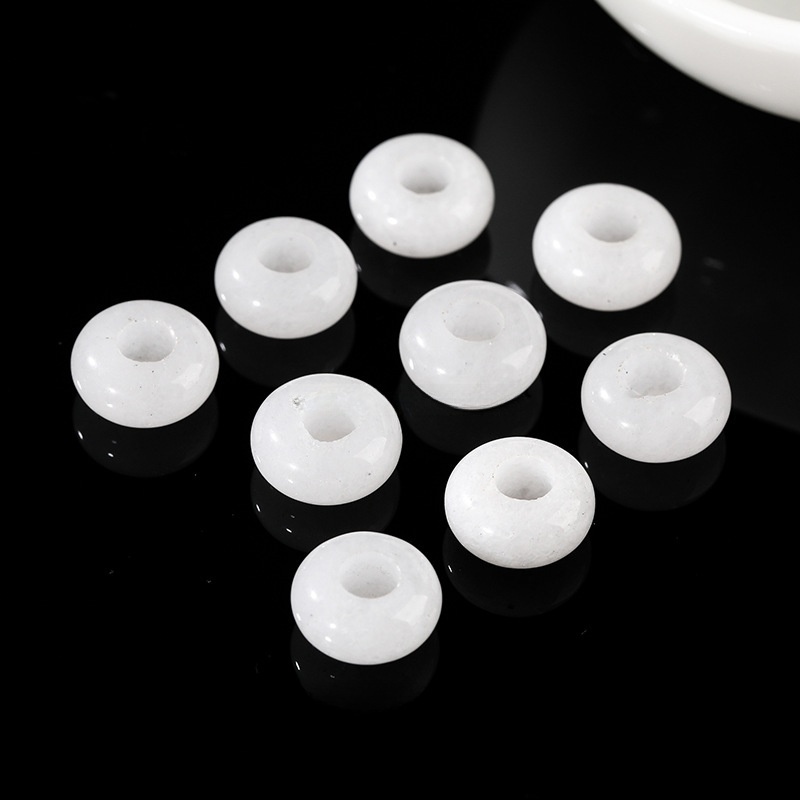 10pcs/bag 10*4m natural crystal agate abacus large hole beads loose beads