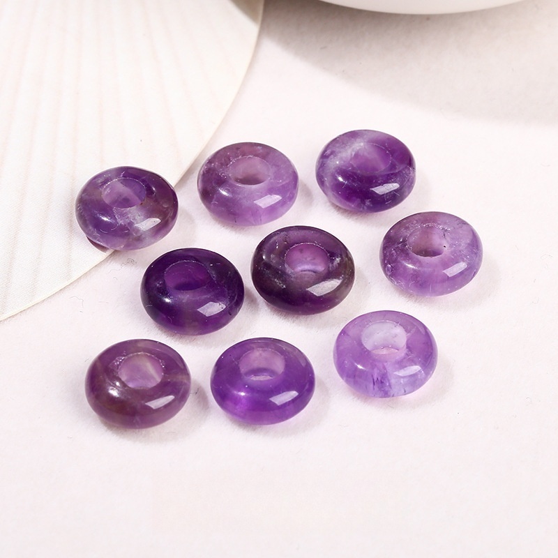 10pcs/bag 10*4m natural crystal agate abacus large hole beads loose beads