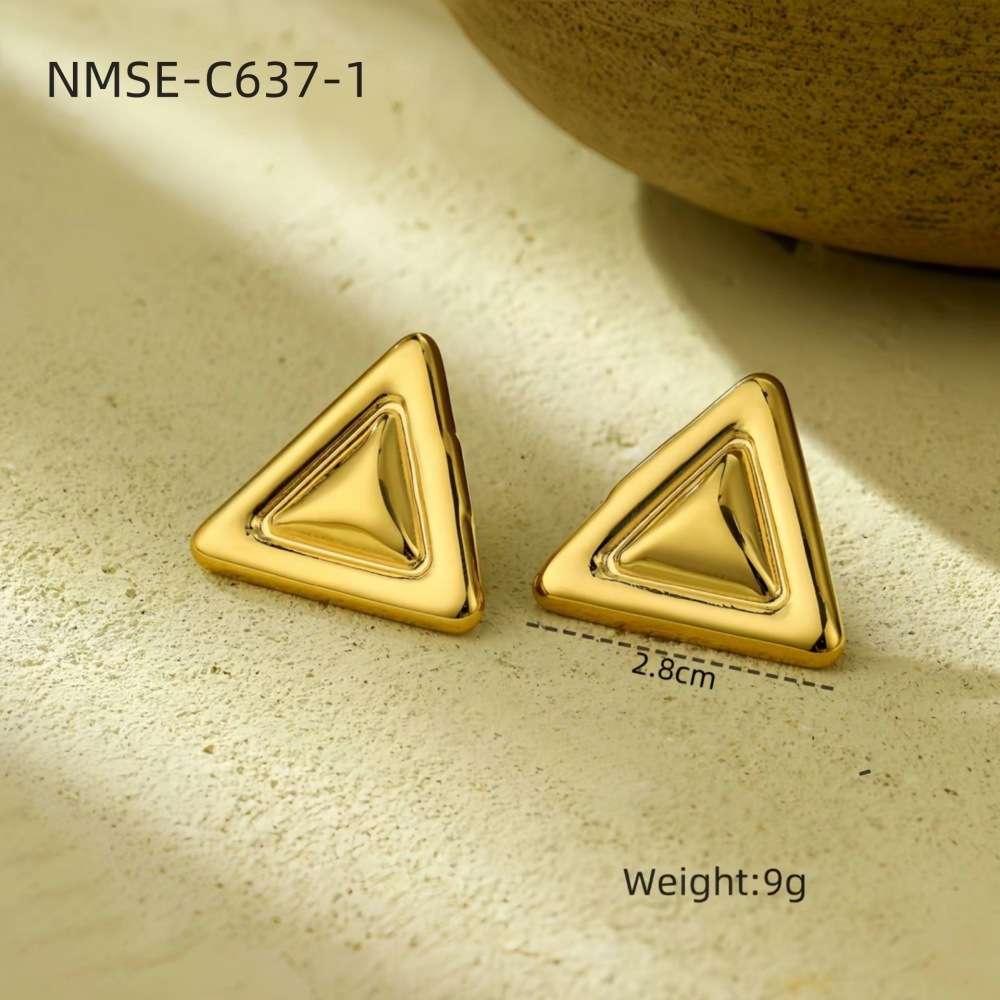 Love geometric square stainless steel earrings five-pointed star high-grade stainless steel earrings