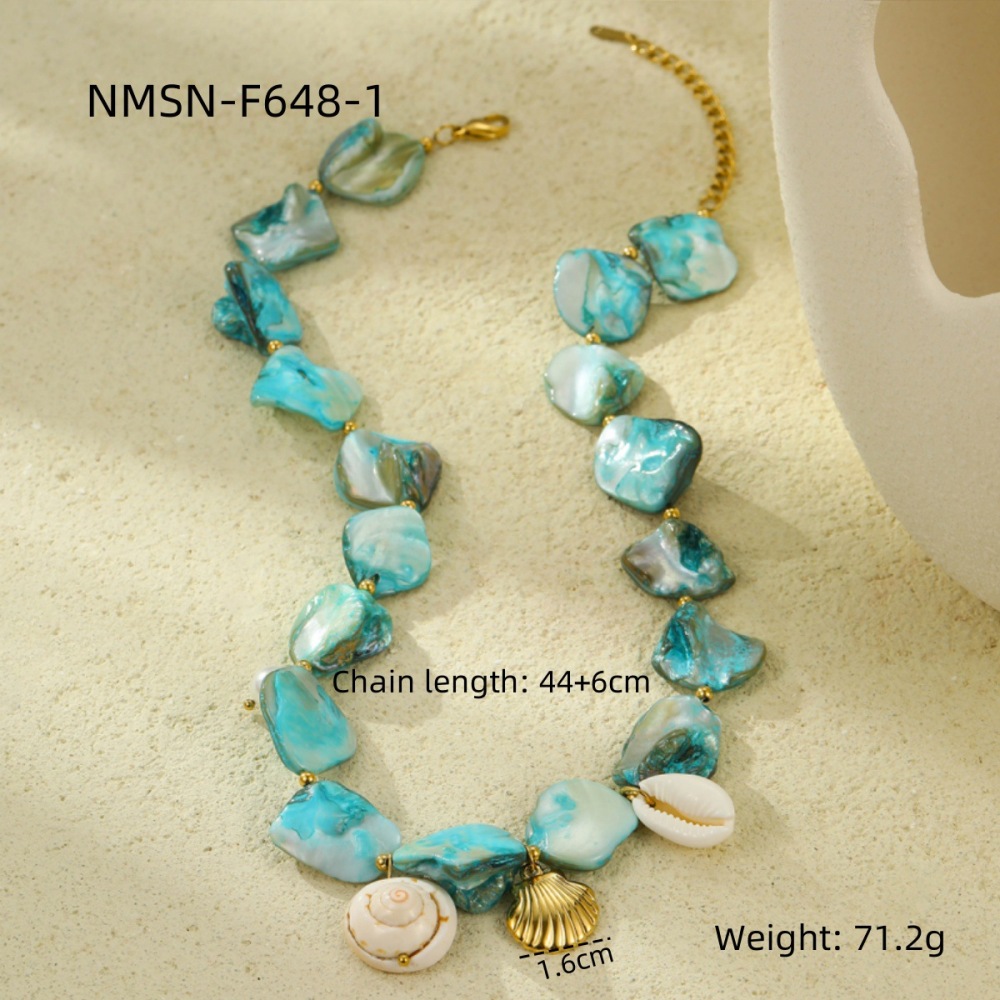 Ocean Series Beach Holiday Style Necklace Bracelet Earrings Shell Starfish Stainless Steel Jewelry