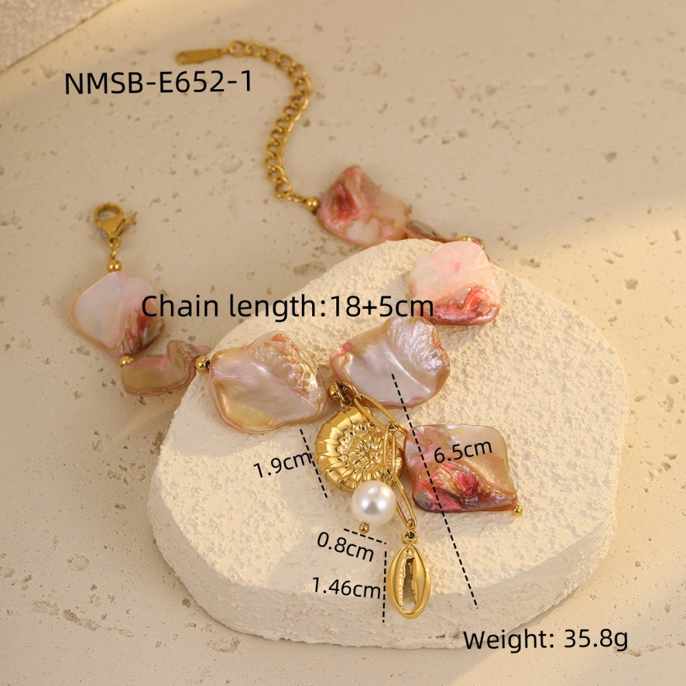 Ocean Series Beach Holiday Style Necklace Bracelet Earrings Shell Starfish Stainless Steel Jewelry