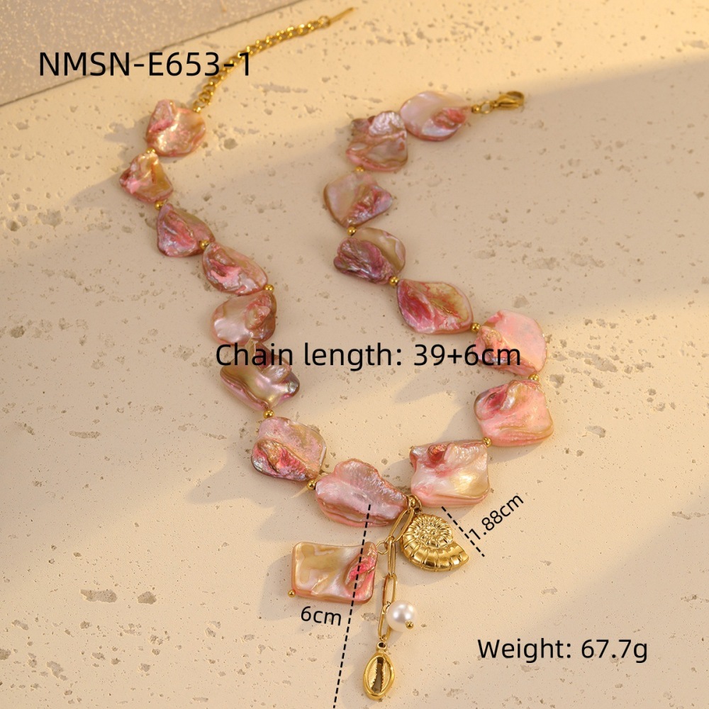 Ocean Series Beach Holiday Style Necklace Bracelet Earrings Shell Starfish Stainless Steel Jewelry