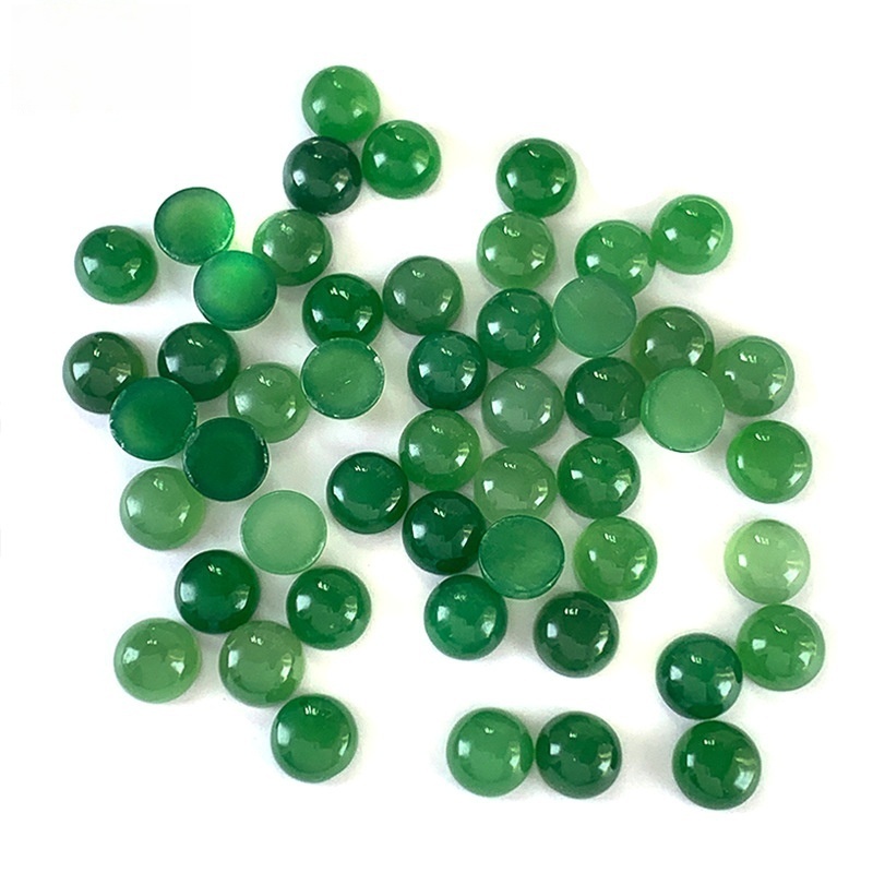 20pcs/bag Natural Hetian Jasper Ring Face Round