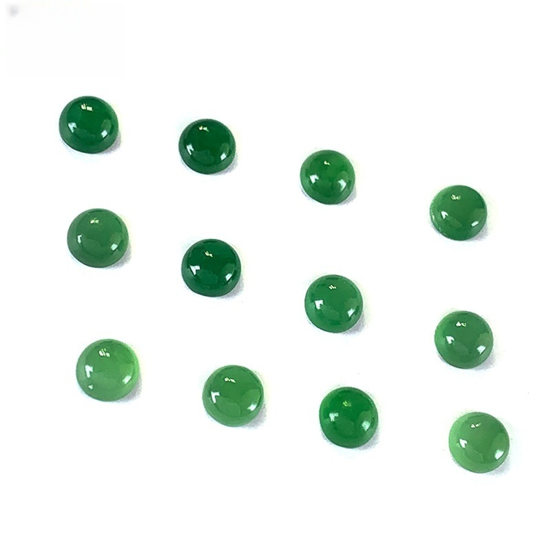 20pcs/bag Natural Hetian Jasper Ring Face Round