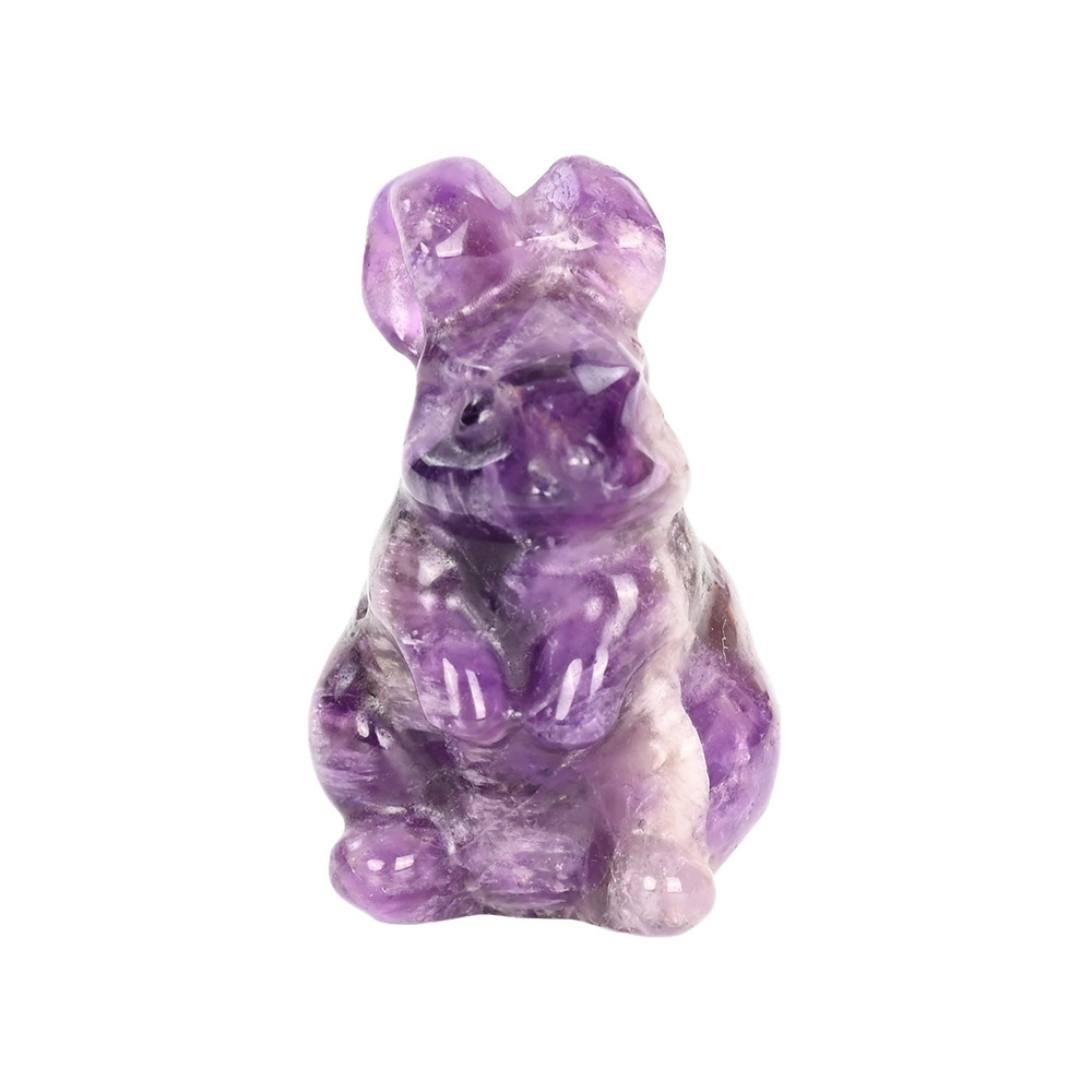 1.5 inch natural crystal Peter Rabbit ornaments carved rabbit