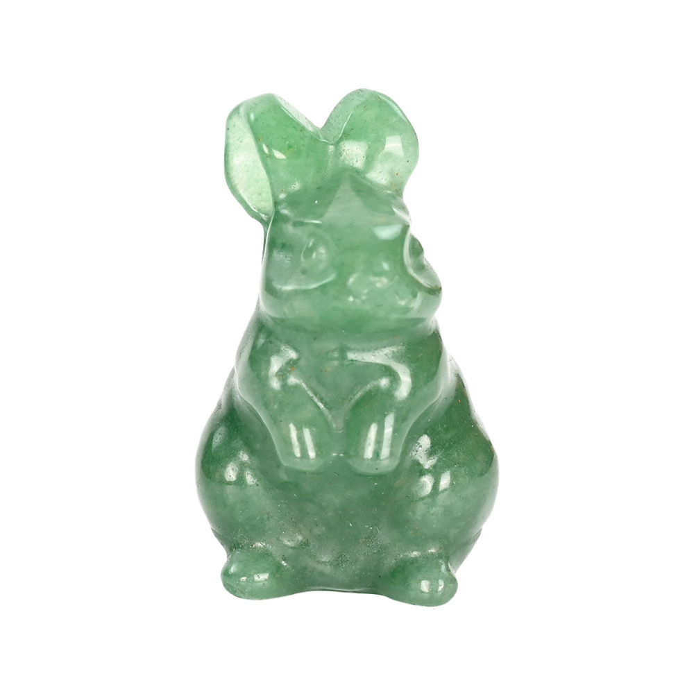 1.5 inch natural crystal Peter Rabbit ornaments carved rabbit
