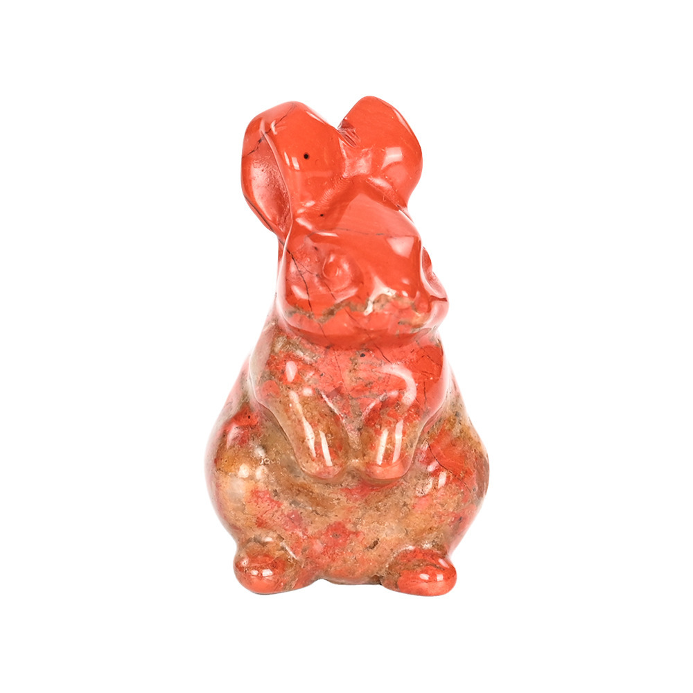 1.5 inch natural crystal Peter Rabbit ornaments carved rabbit