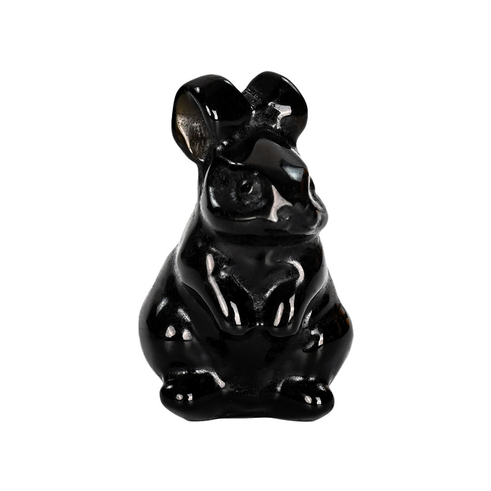 1.5 inch natural crystal Peter Rabbit ornaments carved rabbit