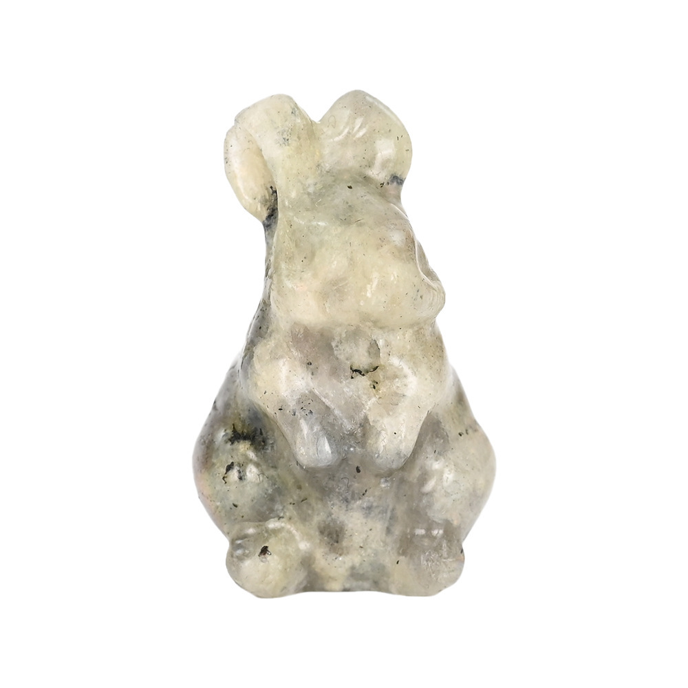 1.5 inch natural crystal Peter Rabbit ornaments carved rabbit