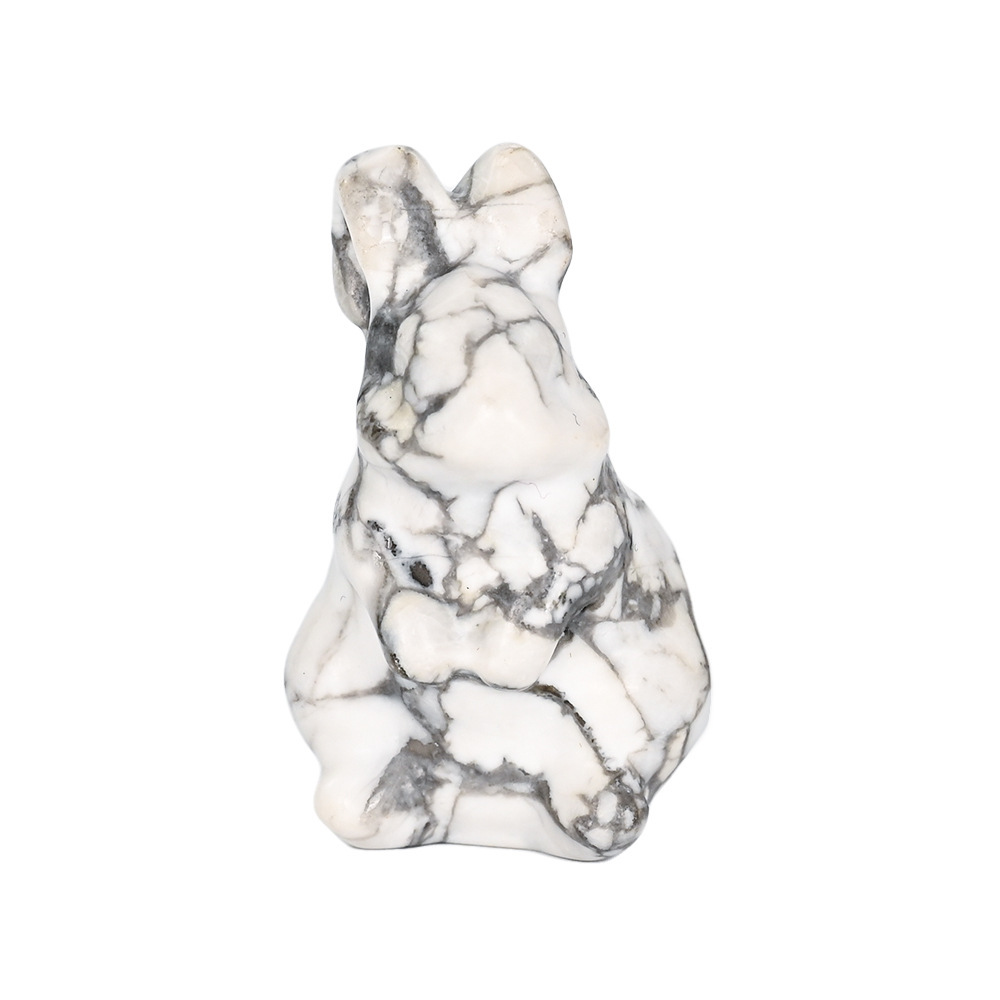 1.5 inch natural crystal Peter Rabbit ornaments carved rabbit