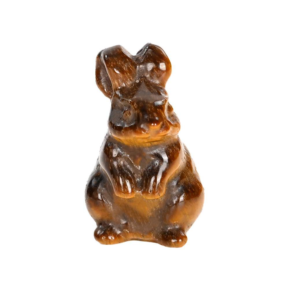1.5 inch natural crystal Peter Rabbit ornaments carved rabbit