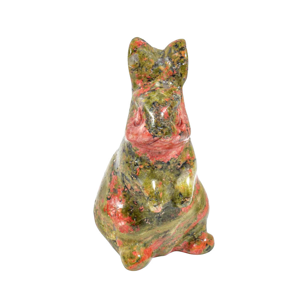 1.5 inch natural crystal Peter Rabbit ornaments carved rabbit