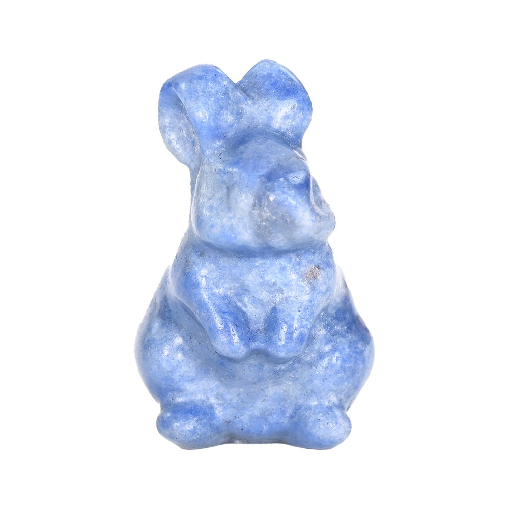 1.5 inch natural crystal Peter Rabbit ornaments carved rabbit