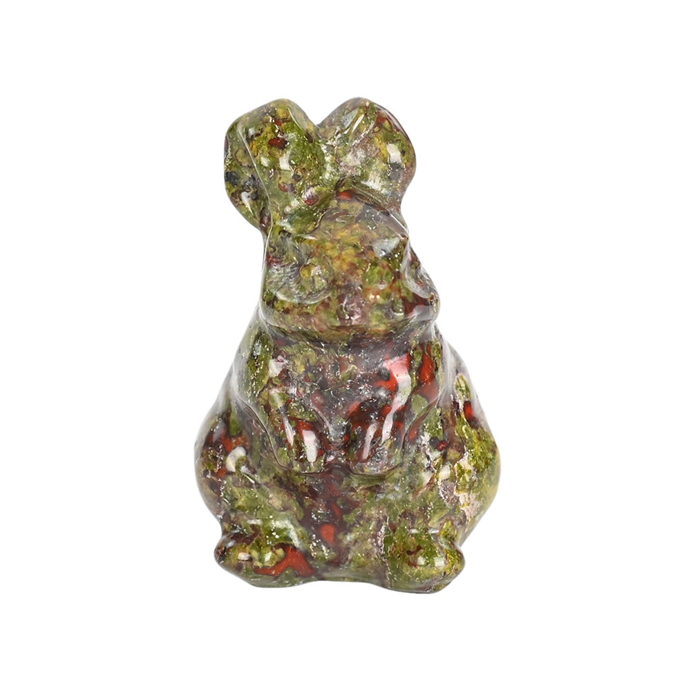 1.5 inch natural crystal Peter Rabbit ornaments carved rabbit