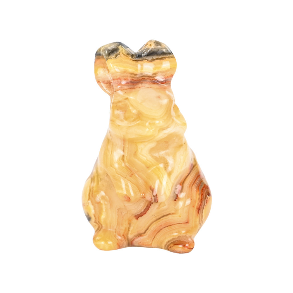 1.5 inch natural crystal Peter Rabbit ornaments carved rabbit
