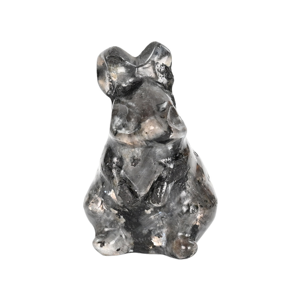 1.5 inch natural crystal Peter Rabbit ornaments carved rabbit