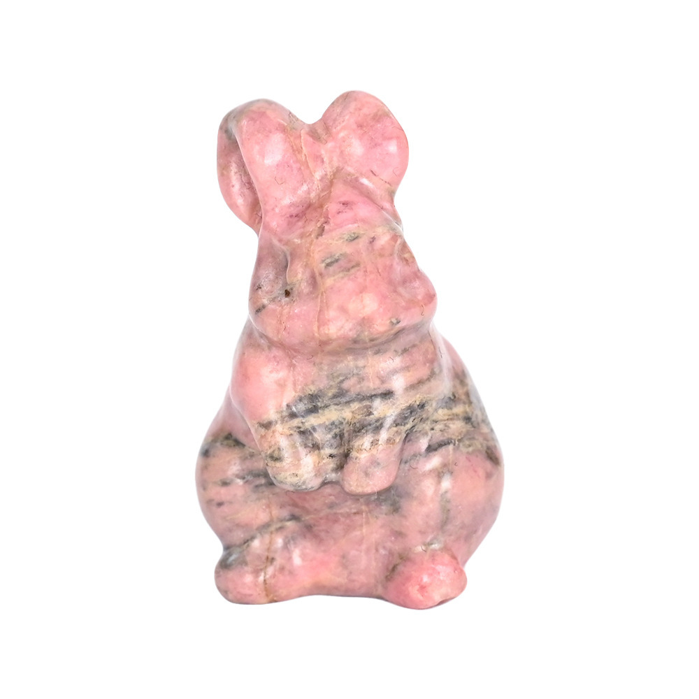 1.5 inch natural crystal Peter Rabbit ornaments carved rabbit