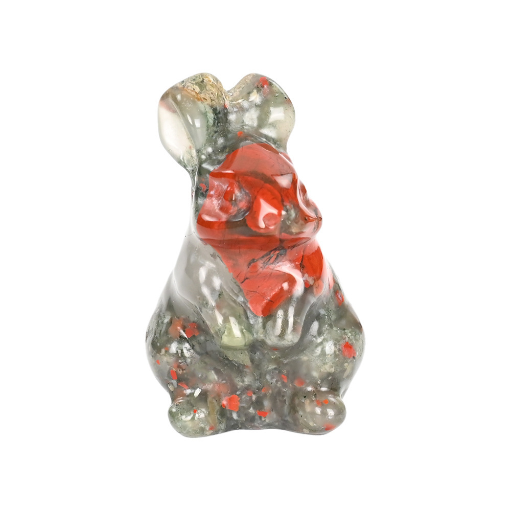 1.5 inch natural crystal Peter Rabbit ornaments carved rabbit