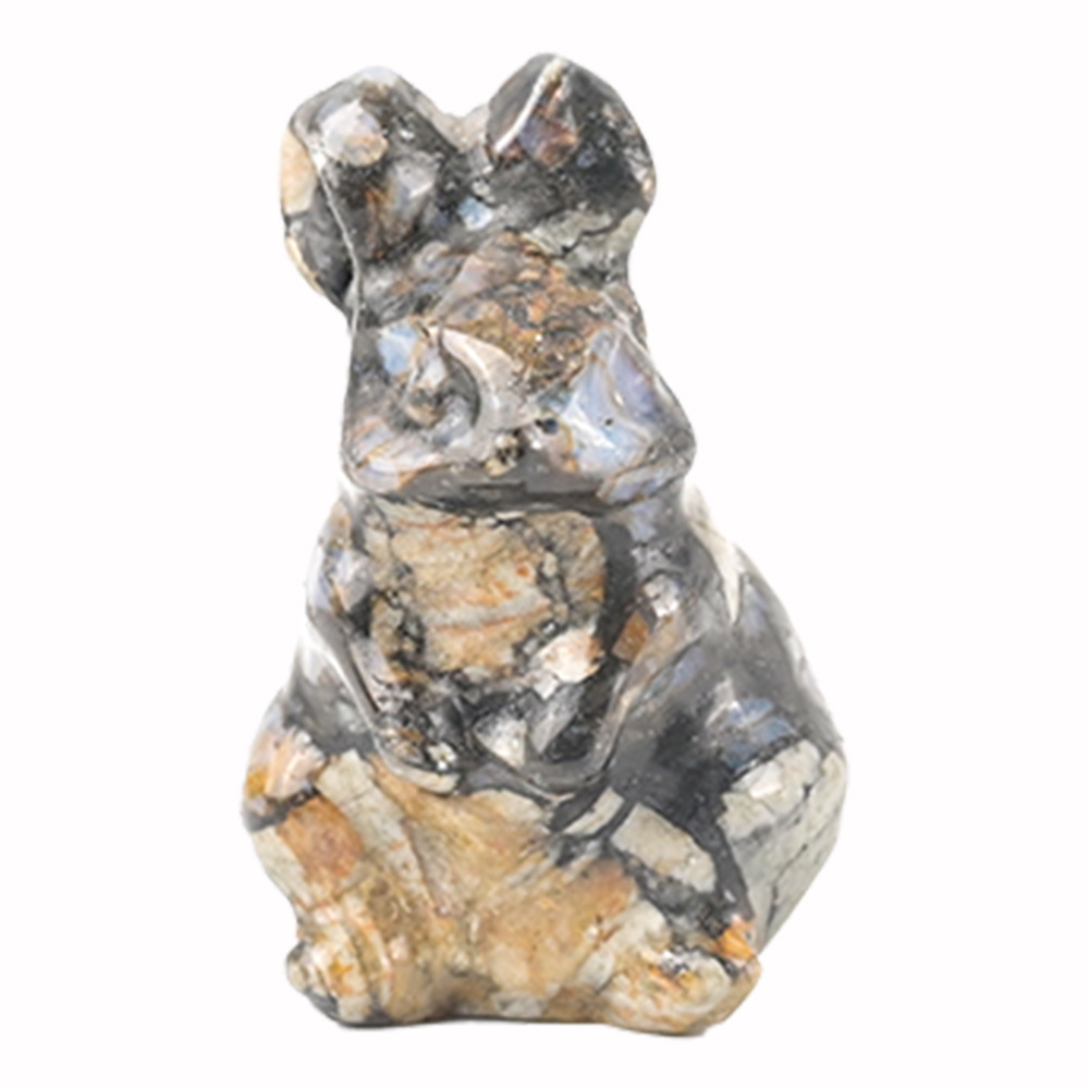 1.5 inch natural crystal Peter Rabbit ornaments carved rabbit