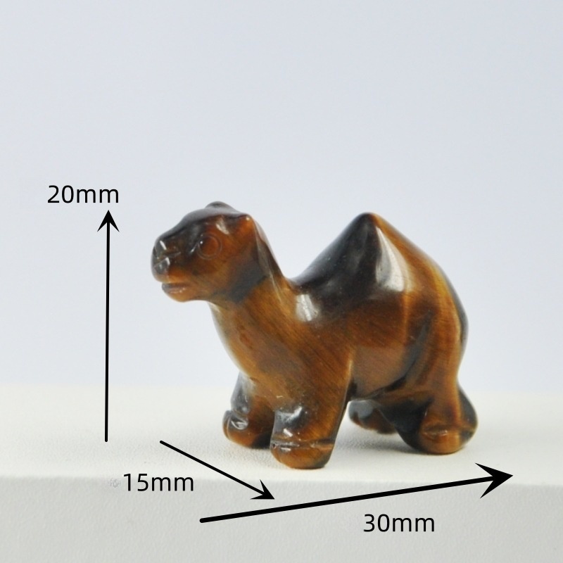 1.2 inch natural crystal jade camel carving ornaments