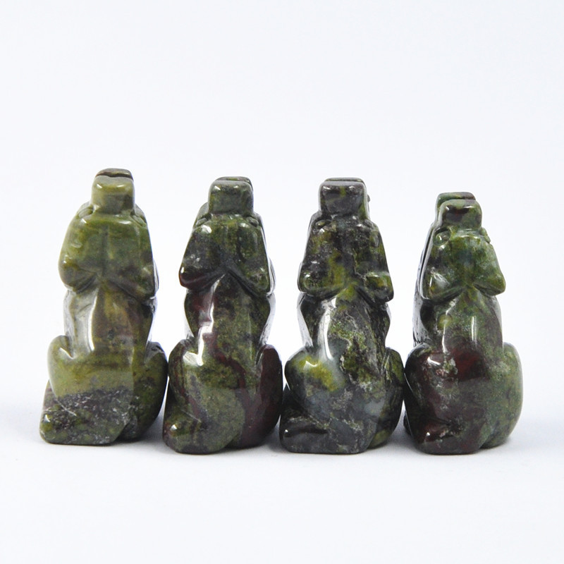 1.5 inch natural crystal jade carving howling wolf ornaments