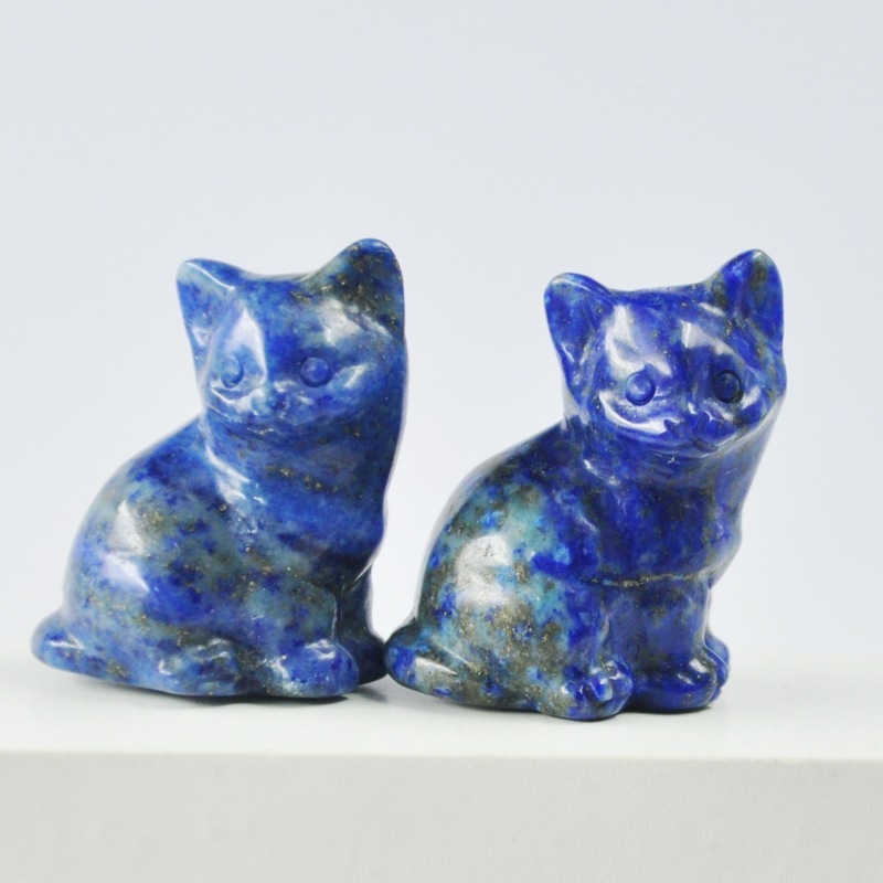 1.2-inch exquisite cat jade carving decorative ornaments