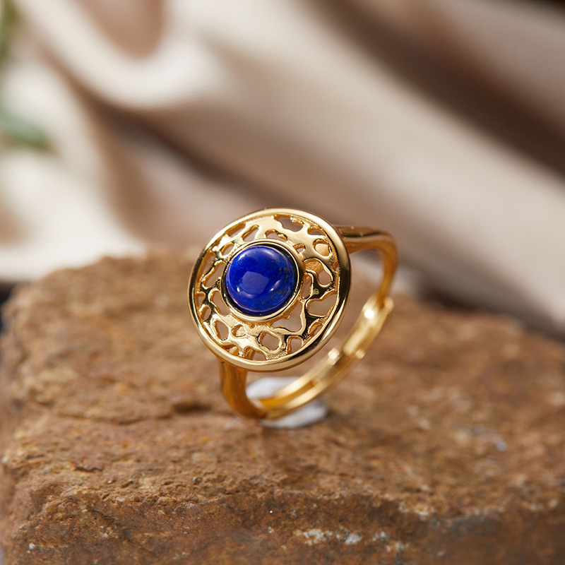 S925 sterling silver natural pearl crystal jade ring