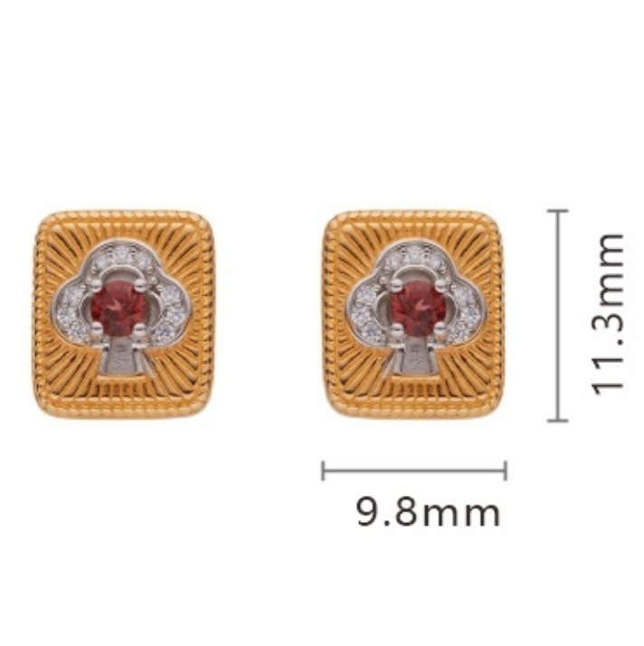 S925 sterling silver earrings with natural gemstones