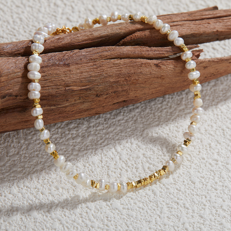 S925 sterling silver with natural pearl bracelet
