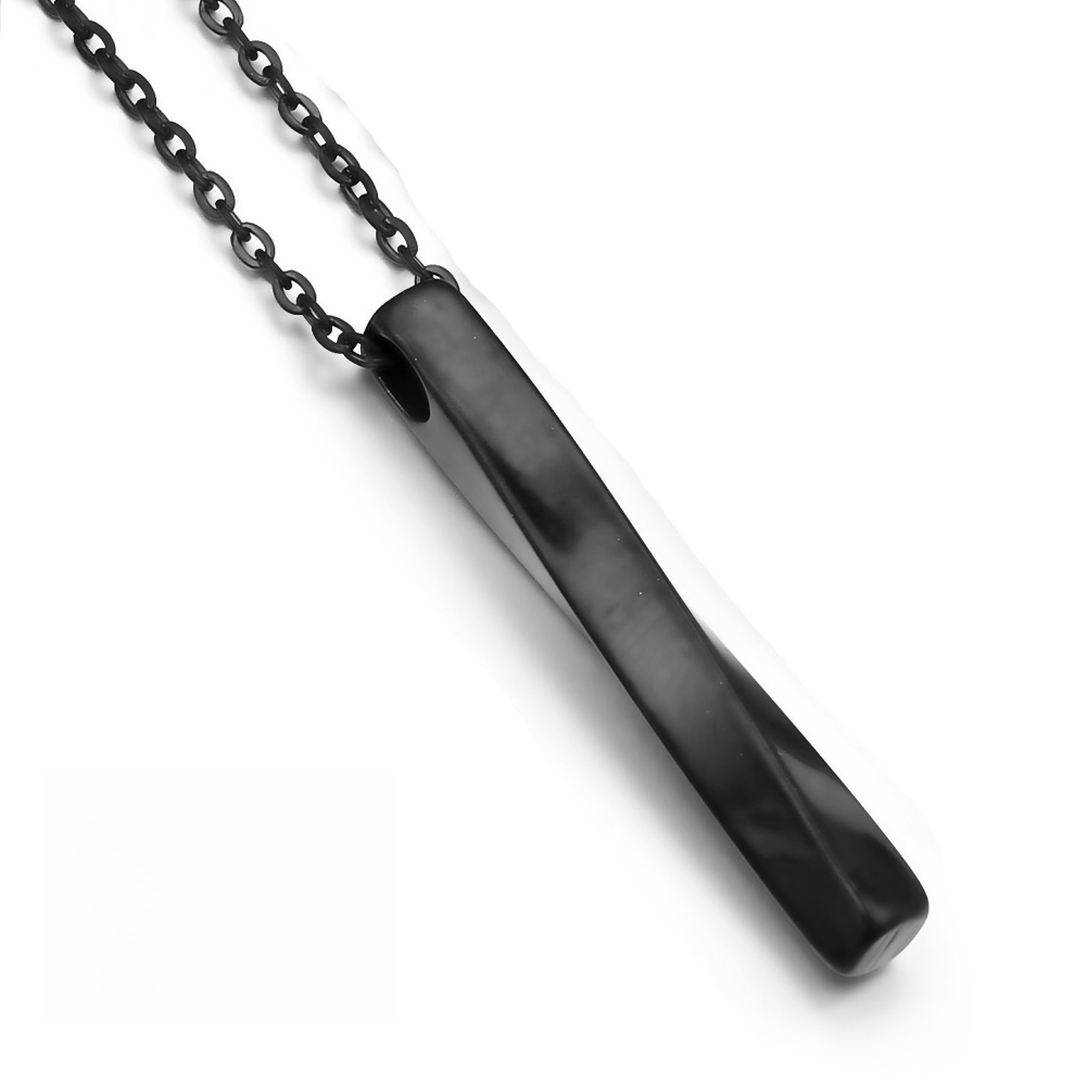 10pcs/bag Stainless steel 3D twisted rectangular necklace