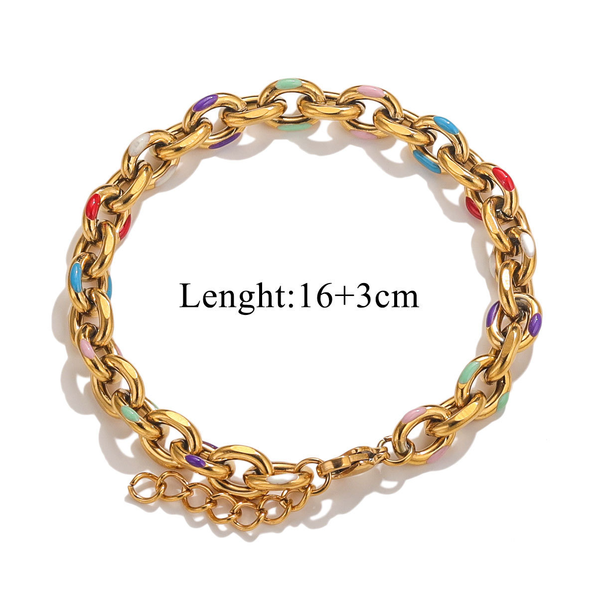 Stainless steel oil drop necklace bracelet O-shaped chain