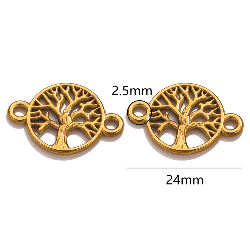 10pcs/bag Stainless steel jewelry accessories DIY tree of life accessories