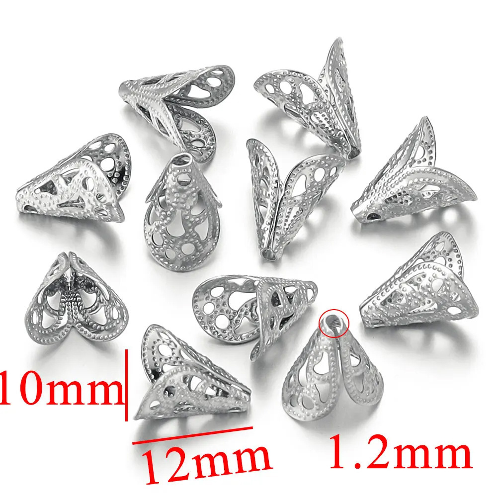 100pcs/bag Stainless steel tail cap gasket funnel-shaped gasket DIY accessories