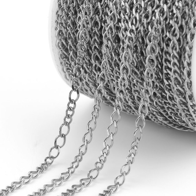 Stainless steel chain jewelry DIY O-shaped chain