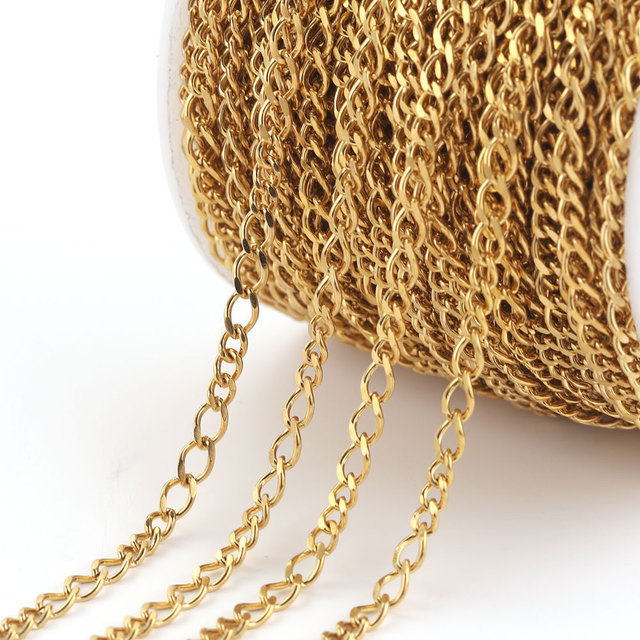 Stainless steel chain jewelry DIY O-shaped chain