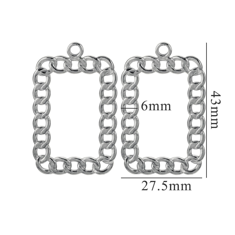 10pcs/bag Stainless steel circle twist curl pendant DIY accessories