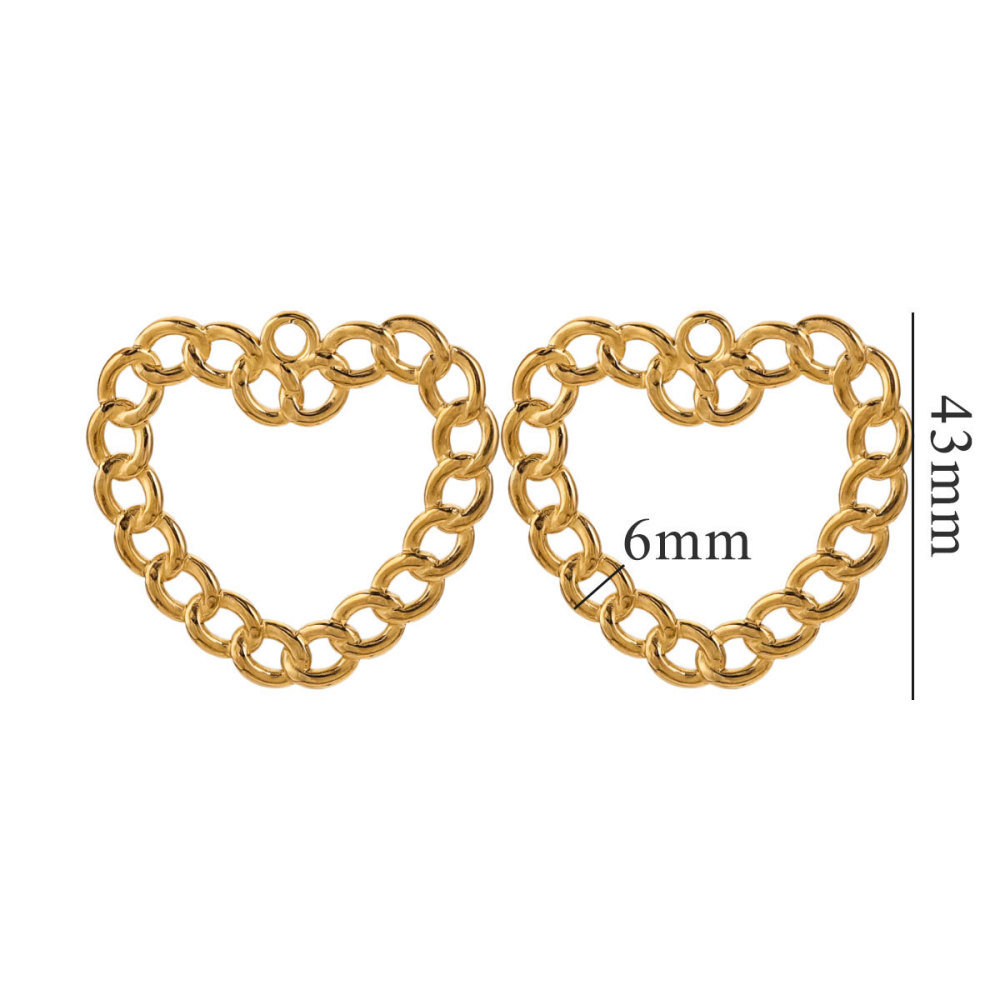 10pcs/bag Stainless steel circle twist curl pendant DIY accessories