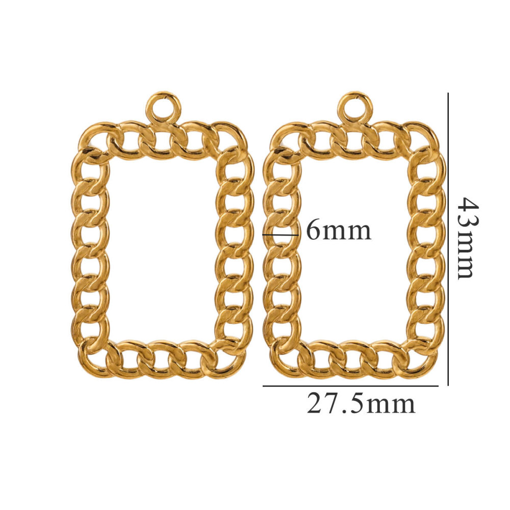 10pcs/bag Stainless steel circle twist curl pendant DIY accessories