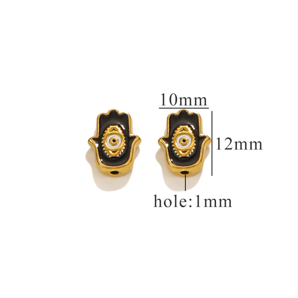 20pcs/bag stainless steel beaded double-sided enamel oil drip DIY accessories