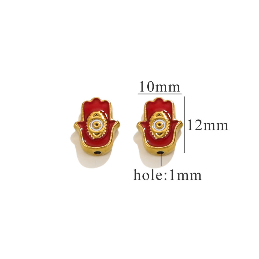 20pcs/bag stainless steel beaded double-sided enamel oil drip DIY accessories